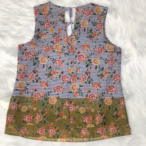 CAbi floral Penelope sleeveless tank #5354 Med - Picture 7 of 8